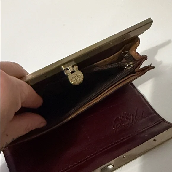 Patricia Nash Burgundy Leather Frame Wallet - Picture 6 of 9